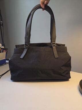 Salvatore Ferragamo Nylon Tote Bag Auth Black Women Italy